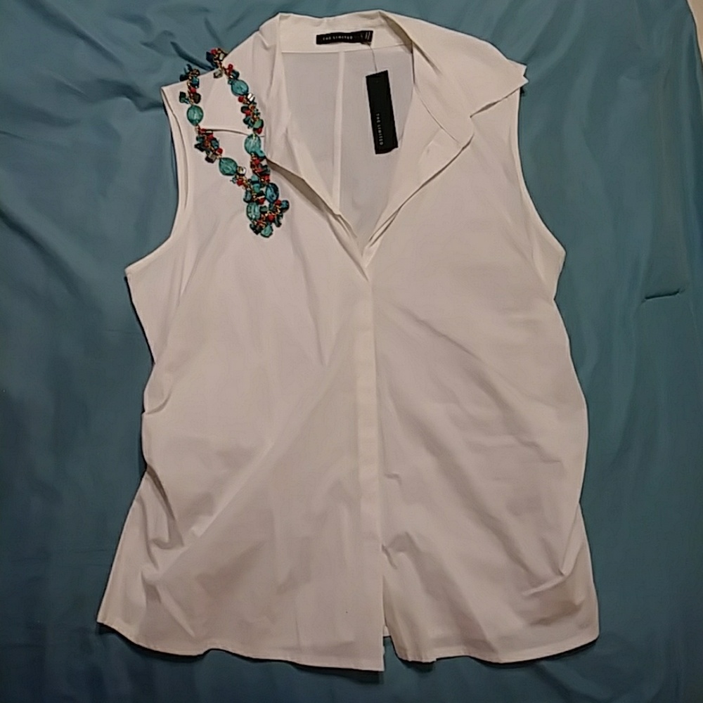 NWT The Limited White Sleeveless Blouse